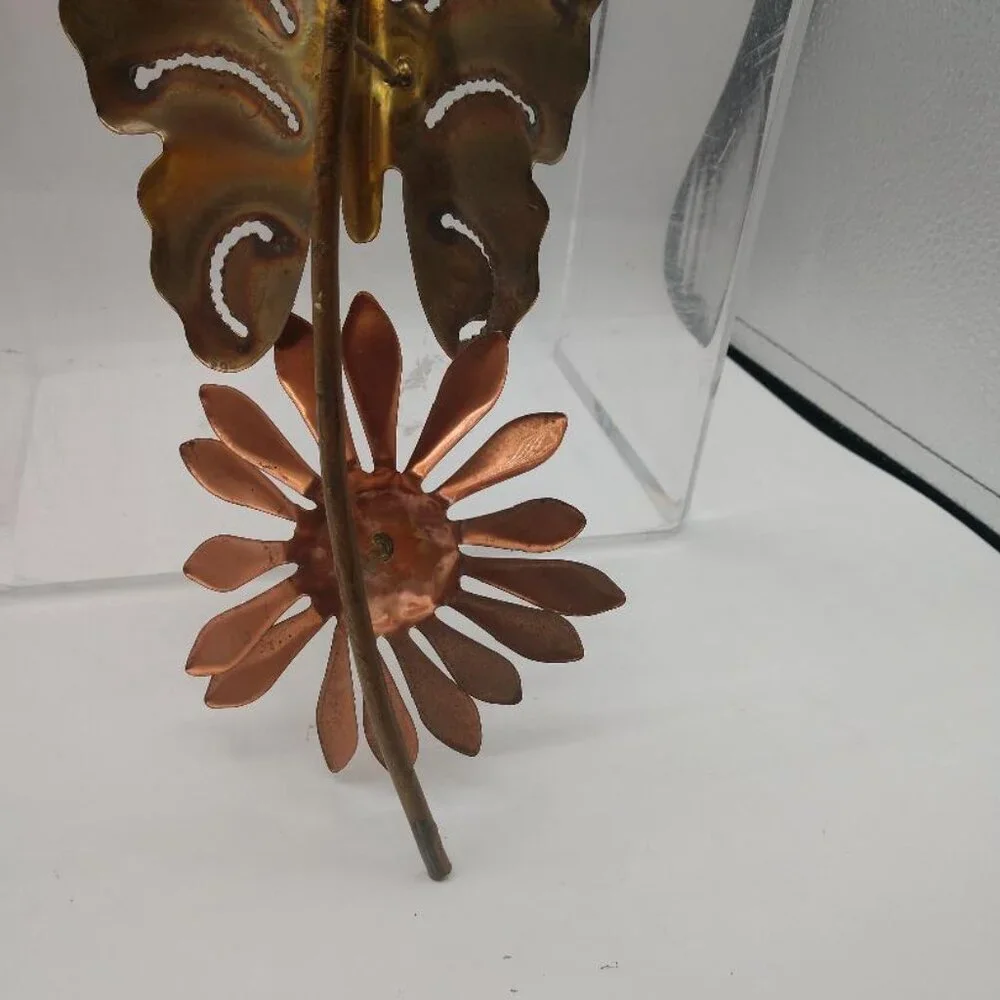 Vintage Brass Butterfly Wall Art Hanging - Brass and Copper-Mid Century Modern